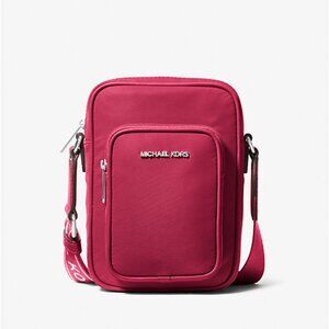Michael Kors Khai Nylon Crossbody Bag Dark Rasberry NWT Boxed Gift